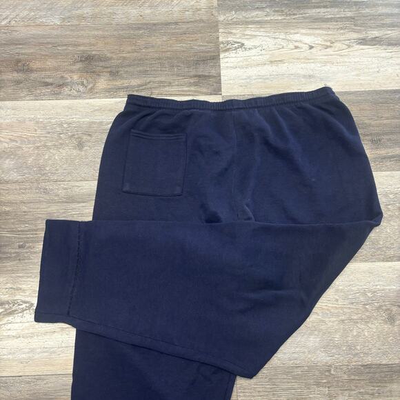 Vintage Nike Blue Mens L Swoosh Spell Out Athleisure USA Made Jogger Sweatpants - Picture 1 of 12